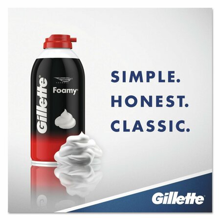 Gillette Foamy Shave Cream, Original Scent, 11 oz Aerosol Spray, 12PK 24040